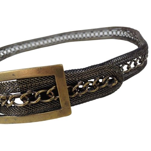 Женский металлический ремень Vanzetti цепочка внутри RMT172 3 см