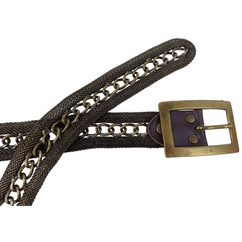 Женский металлический ремень Vanzetti цепочка внутри RMT172 3 см