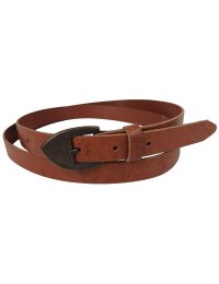 Женский узкий ремень Vanzetti RMT178 натуральная кожа 2 см Коньячный