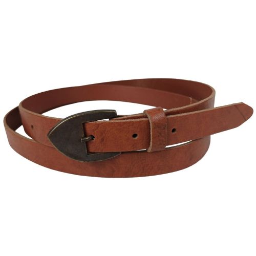 Женский узкий ремень Vanzetti RMT178 натуральная кожа 2 см Коньячный