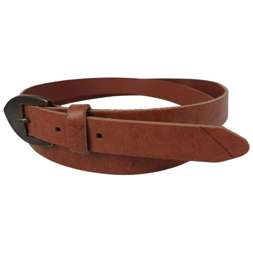 Женский узкий ремень Vanzetti RMT178 натуральная кожа 2 см Коньячный