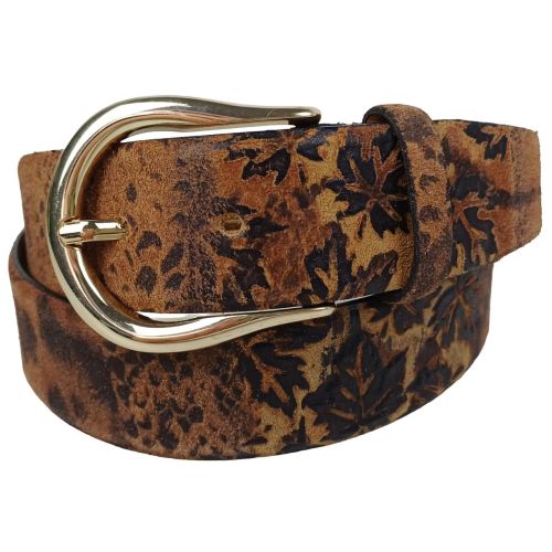 Женский ремень Vanzetti RMT179 нубук 3,8 см Коричневый