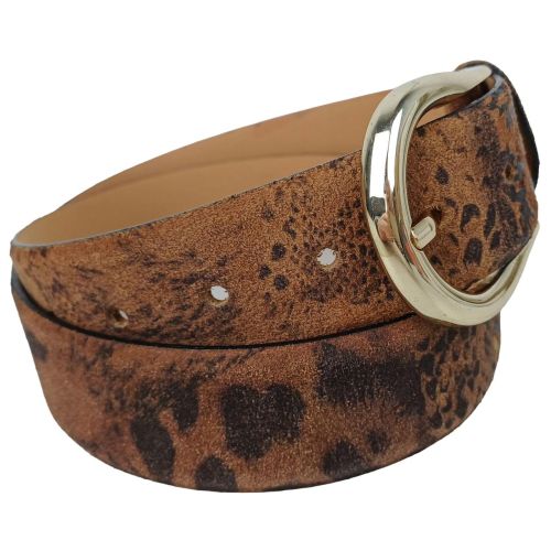 Женский ремень Vanzetti RMT179 нубук 3,8 см Коричневый