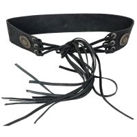 Женский корсетный ремень Vanzetti Vintage натуральная кожа 6 см Черный