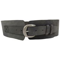 Женский корсетный ремень Vanzetti матовая кожа 7,5 см Серый