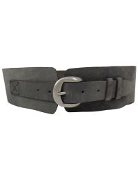 Женский корсетный ремень Vanzetti матовая кожа 7,5 см Серый