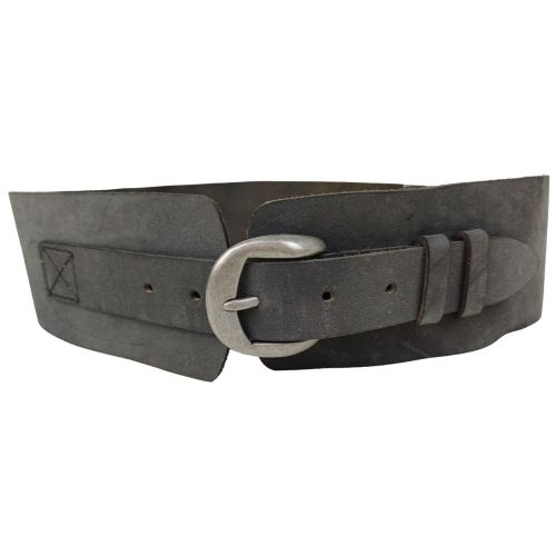 Женский корсетный ремень Vanzetti матовая кожа 7,5 см Серый