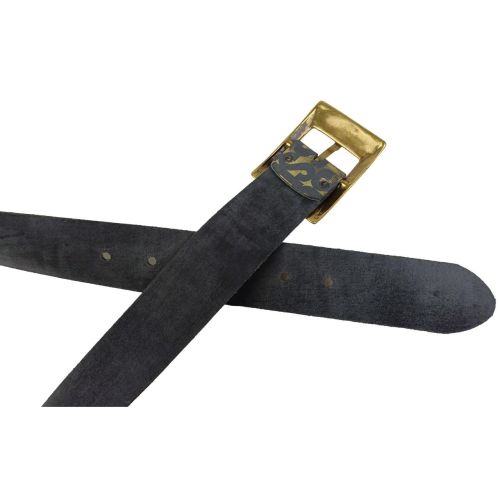 Женский ремень Vanzetti RMT184 золотистый принт надписи 4 см Черный