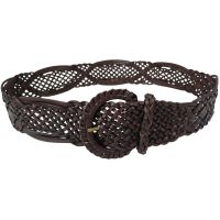 Женский ремень-косичка Vanzetti RMT188 натуральная кожа 5,5/6,5 см Темно-коричневый