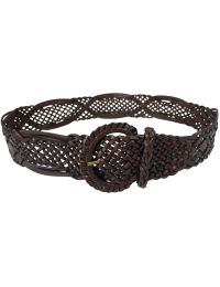 Женский ремень-косичка Vanzetti RMT188 натуральная кожа 5,5/6,5 см Темно-коричневый