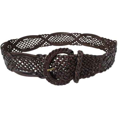 Женский ремень-косичка Vanzetti RMT188 натуральная кожа 5,5/6,5 см Темно-коричневый