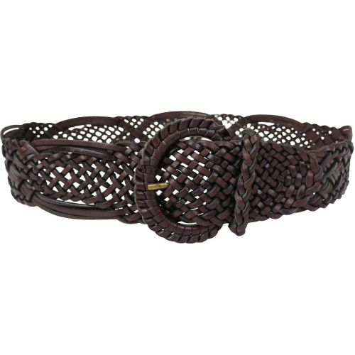 Женский ремень-косичка Vanzetti RMT188 натуральная кожа 5,5/6,5 см Темно-коричневый