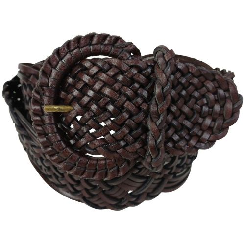 Женский ремень-косичка Vanzetti RMT188 натуральная кожа 5,5/6,5 см Темно-коричневый