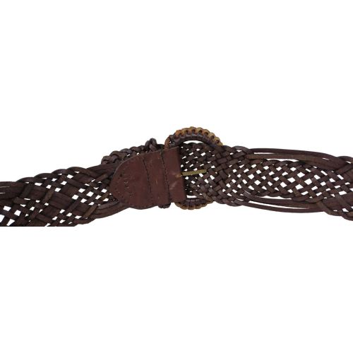 Женский ремень-косичка Vanzetti RMT188 натуральная кожа 5,5/6,5 см Темно-коричневый