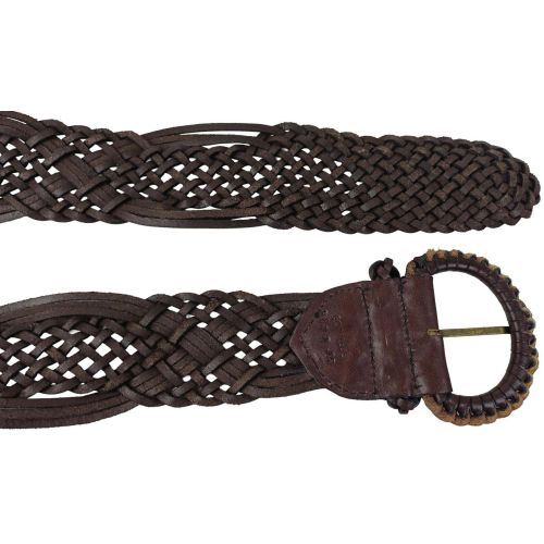 Женский ремень-косичка Vanzetti RMT188 натуральная кожа 5,5/6,5 см Темно-коричневый