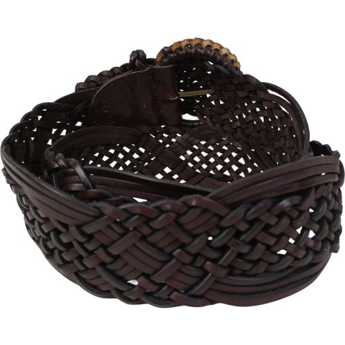 Женский ремень-косичка Vanzetti RMT188 натуральная кожа 5,5/6,5 см Темно-коричневый