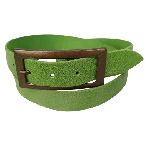 Винтажный женский ремень Tom Tailor RMT185 натуральная кожа 3 см Салатовый