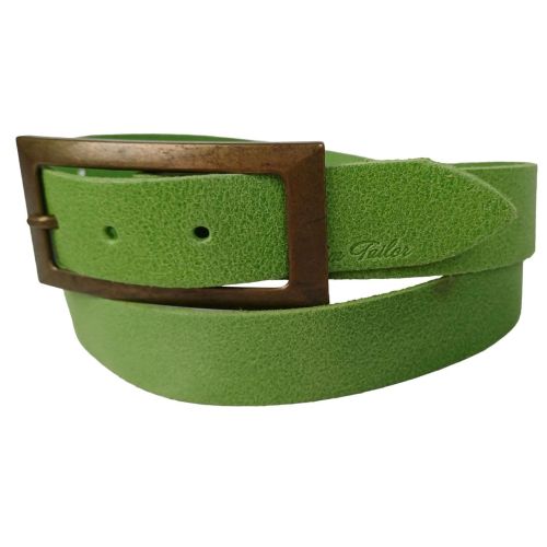 Винтажный женский ремень Tom Tailor RMT185 натуральная кожа 3 см Салатовый
