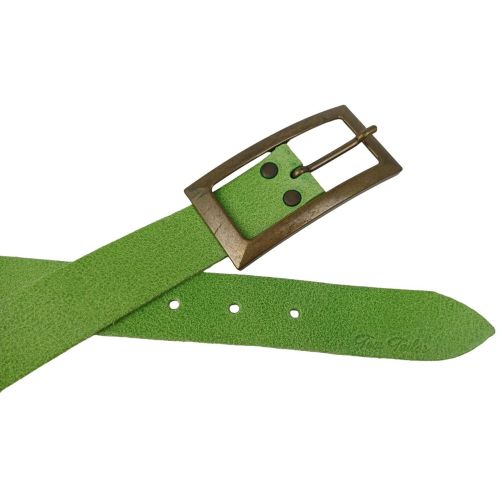 Винтажный женский ремень Tom Tailor RMT185 натуральная кожа 3 см Салатовый