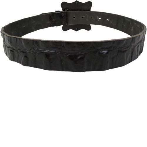 Женский ремень Vanzetti RMT186 под крокодила готическая пряжка 4 см Черный