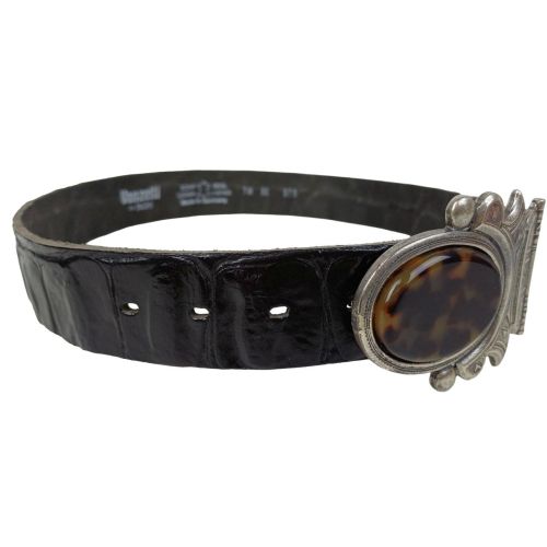 Женский ремень Vanzetti RMT189 под крокодила 3,8 см Черный