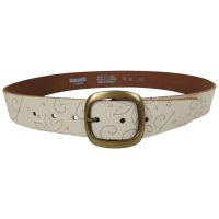 Женский ремень Vanzetti натуральная кожа 4 см Бежевый