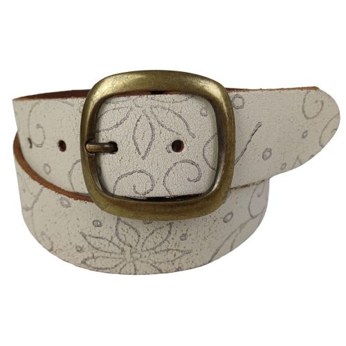 Женский ремень Vanzetti натуральная кожа 4 см Бежевый