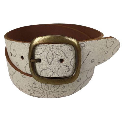 Женский ремень Vanzetti натуральная кожа 4 см Бежевый