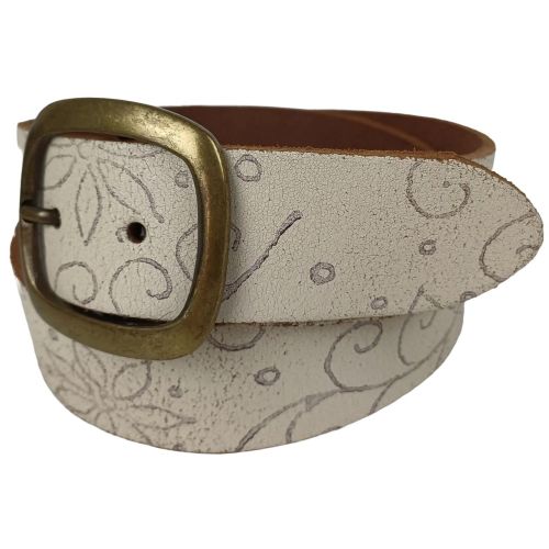 Женский ремень Vanzetti натуральная кожа 4 см Бежевый