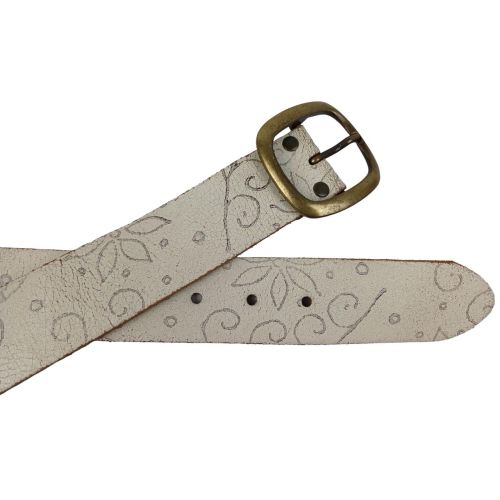 Женский ремень Vanzetti натуральная кожа 4 см Бежевый