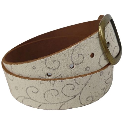 Женский ремень Vanzetti натуральная кожа 4 см Бежевый