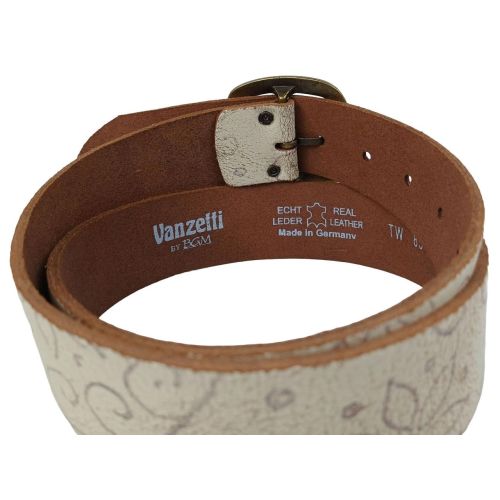 Женский ремень Vanzetti натуральная кожа 4 см Бежевый