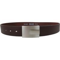 Мужской ремень Vanzetti натуральная кожа закрытая пряжка 3,8 см Темно-коричневый