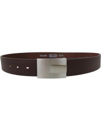 Мужской ремень Vanzetti натуральная кожа закрытая пряжка 3,8 см Темно-коричневый