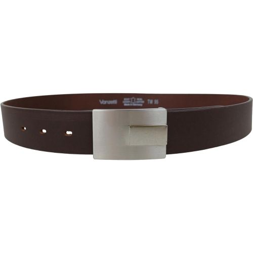 Мужской ремень Vanzetti натуральная кожа закрытая пряжка 3,8 см Темно-коричневый