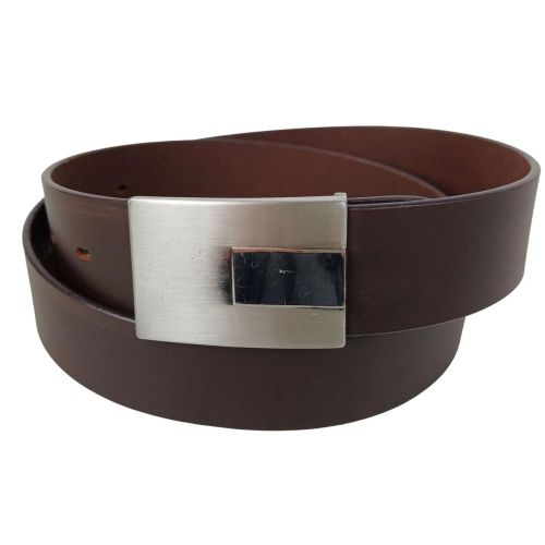 Мужской ремень Vanzetti натуральная кожа закрытая пряжка 3,8 см Темно-коричневый