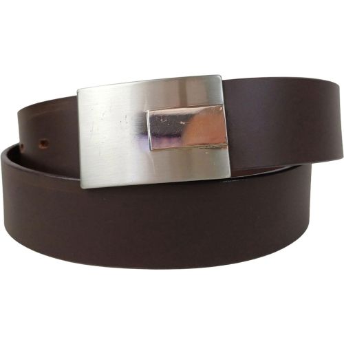 Мужской ремень Vanzetti натуральная кожа закрытая пряжка 3,8 см Темно-коричневый