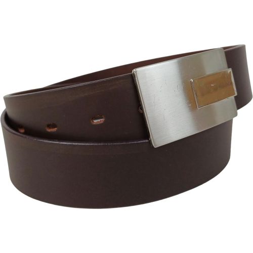 Мужской ремень Vanzetti натуральная кожа закрытая пряжка 3,8 см Темно-коричневый