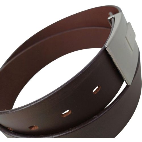 Мужской ремень Vanzetti натуральная кожа закрытая пряжка 3,8 см Темно-коричневый