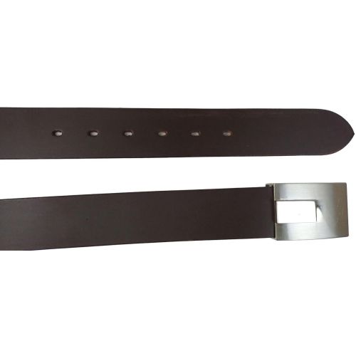 Мужской ремень Vanzetti натуральная кожа закрытая пряжка 3,8 см Темно-коричневый