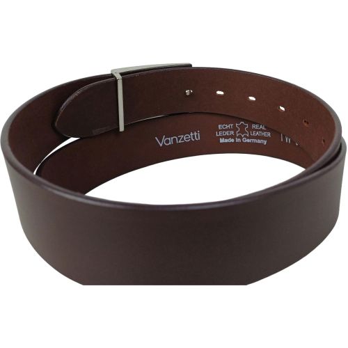 Мужской ремень Vanzetti натуральная кожа закрытая пряжка 3,8 см Темно-коричневый