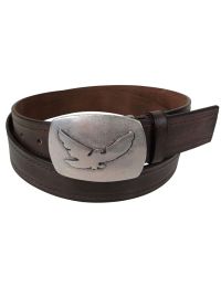 Мужской винтажный ремень Vanzetti RMT191 закрытая пряжка 3,8 см Темно-коричневый