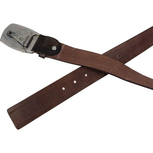 Мужской винтажный ремень Vanzetti RMT191 закрытая пряжка 3,8 см Темно-коричневый