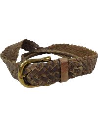 Женский ремень-косичка Vanzetti RMT196 натуральная кожа 3,5/2 см Коричневый