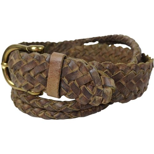 Женский ремень-косичка Vanzetti RMT196 натуральная кожа 3,5/2 см Коричневый