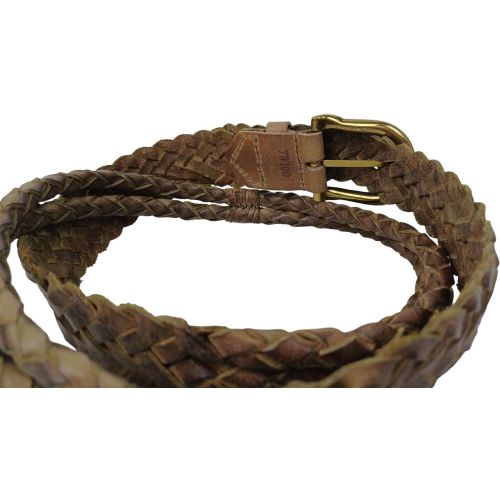 Женский ремень-косичка Vanzetti RMT196 натуральная кожа 3,5/2 см Коричневый