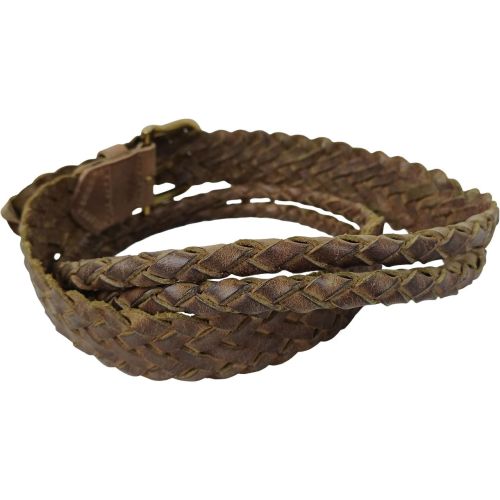 Женский ремень-косичка Vanzetti RMT196 натуральная кожа 3,5/2 см Коричневый