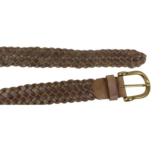 Женский ремень-косичка Vanzetti RMT196 натуральная кожа 3,5/2 см Коричневый