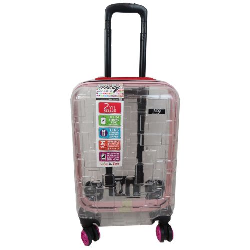 Чемодан маленький My Luggage ABS-пластик 55х34х25 см 42 л Прозрачный