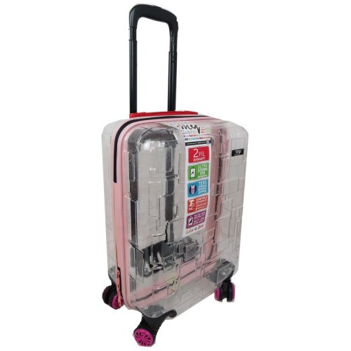 Чемодан маленький My Luggage ABS-пластик 55х34х25 см 42 л Прозрачный
